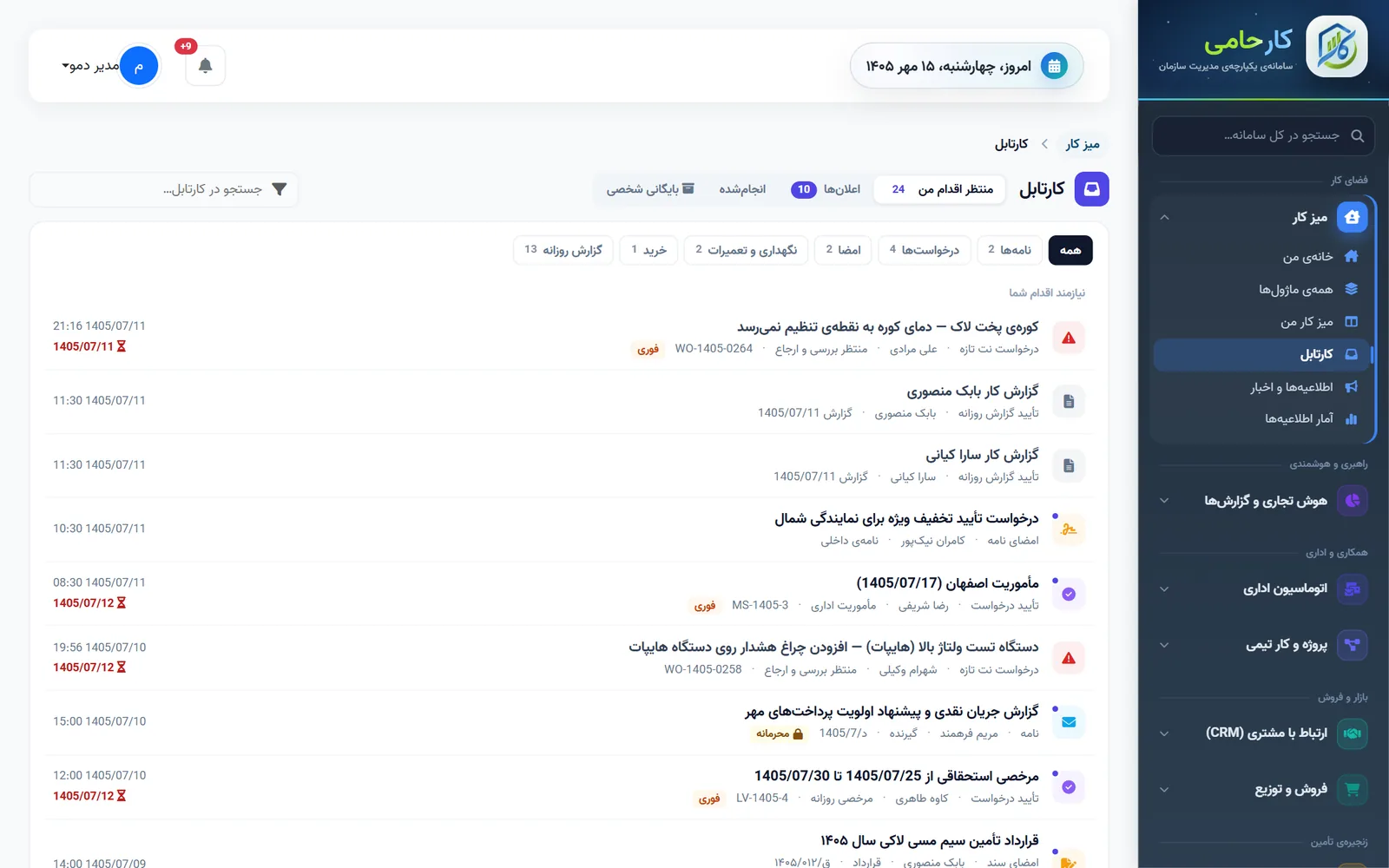 کارتابل یکپارچه